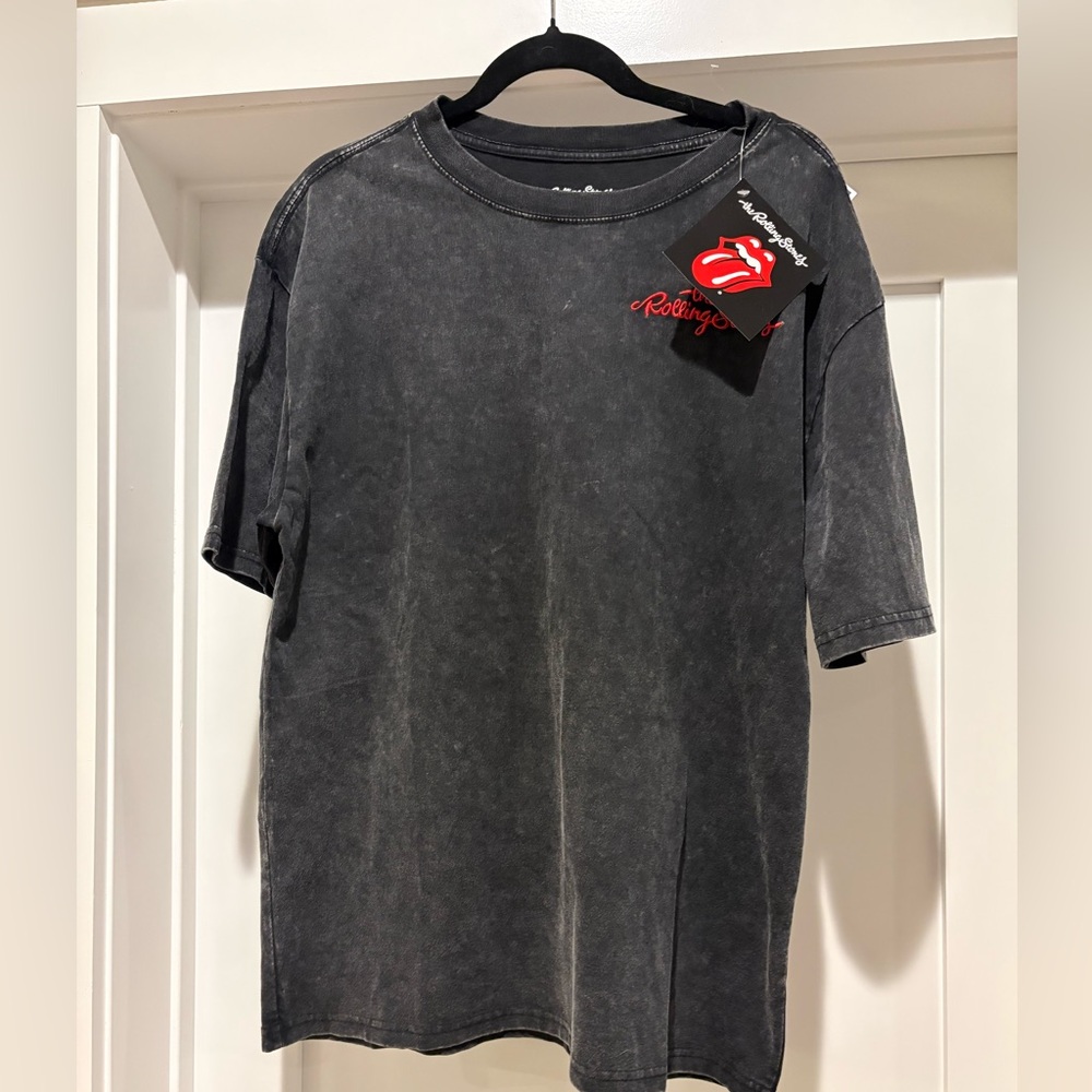 ❌SOLD OUT❌the Rolling Stones Men's Black Logo Crewneck T-Shirt
